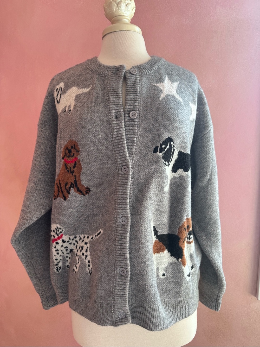 NWOT &Merci Grandpa-core Dog Cardigan